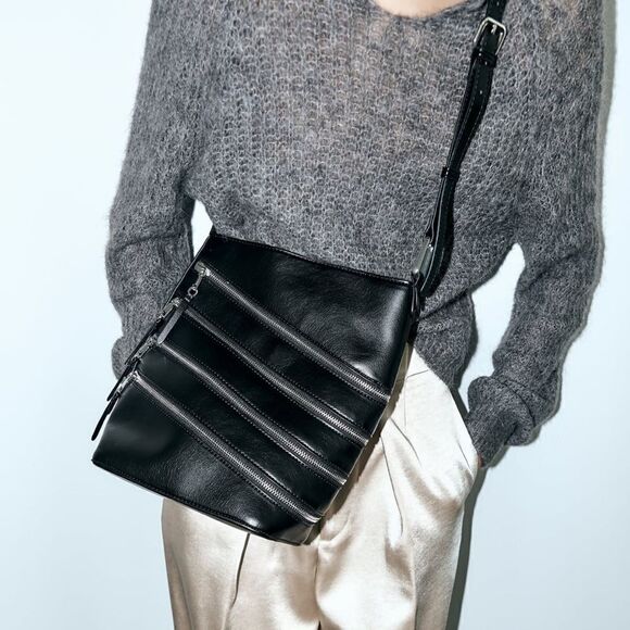 NWT Zara Zippered Bucket Bag - Picture 12 of 13